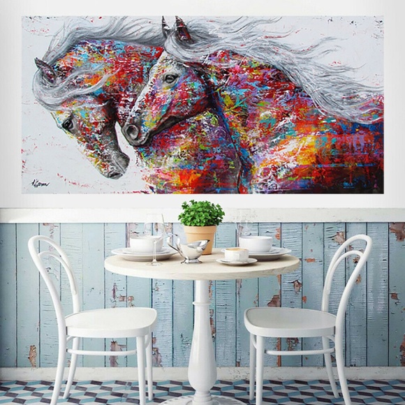 Horses Canvas Unframed Wall Art - Picture 4 of 15